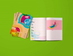Kunst Handel Kalender selbst gestalten Popart Produktbedruckung