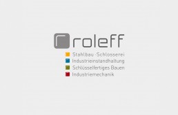 Kunst im Unternehmen Roleff Stahlbau und Schlosserei Logo